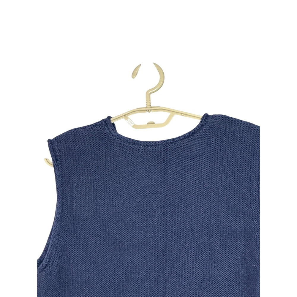 NWT Abercrombie & Fitch Womens Rolled Hem Crochet Knit Cottagecore Preppy Ble - Picture 8 of 11